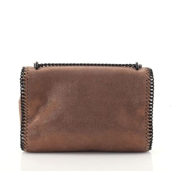 Stella McCartney Falabella Flap Shoulder Bag Shaggy Deer Small Brown - Picture 4 of 7